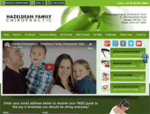 Tablet Screenshot of hazeldeanchiropractic.com